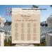 Rustic Wedding Seating Chart,Lace Burlap Seating Plan,(029w)